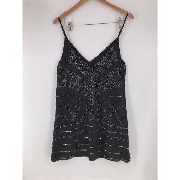 Free People Black Beaded Make A Move Mini Slip Dress XS NWT $128 - Picture 4 of 7
